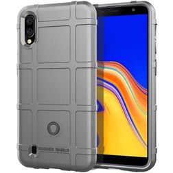 Mobigear Rugged Shield Xiaomi Redmi 9A Hülle Flexibles TPU Backcover Stoßfest - Grau