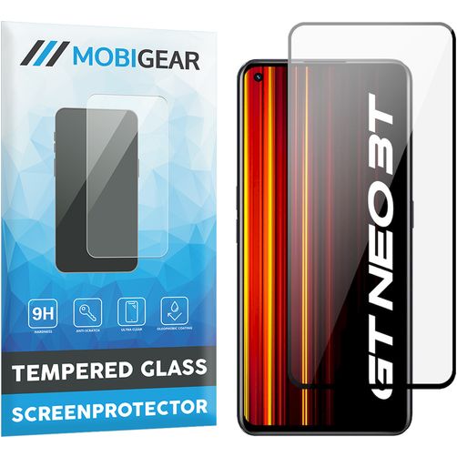 Mobigear Premium Realme GT Neo 3T Panzerglas Gehärtetes Glas Displayschutz - Hüllenfreundlich - Schwarz