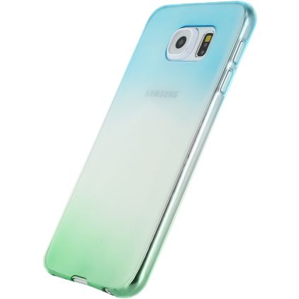 Xccess Thin Samsung Galaxy S6 Edge TPU (flexibel) (extra dünn) Backcover - Grün