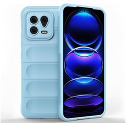 Mobigear Bumpy Xiaomi 13 Hülle Flexibles TPU Backcover - Blau