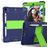 Mobigear ShieldStand iPad 7 (2019) Hülle Kunststoff,Silikon Backcover + Stifthalter + Ständer - Blau / Grün
