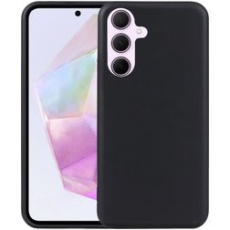 Mobigear Basics Samsung Galaxy A36 Hülle Flexibles TPU Backcover - Schwarz