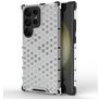 Mobigear Honeycomb Samsung Galaxy S24 Ultra Hülle Hardcase Backcover Stoßfest - Weiß