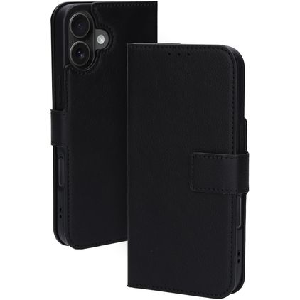 Mobiparts Classic Wallet MagSafe iPhone 16 Plus MagSafe Hülle Klapphülle Geldbörse - Schwarz