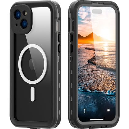 RedPepper Waterproof iPhone 15 Plus Wasserdicht MagSafe Hülle Hardcase Backcover Stoßfest - Schwarz