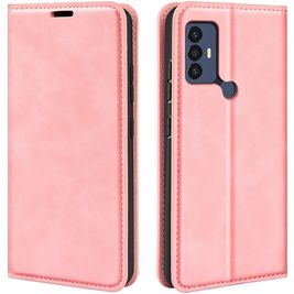 Mobigear Retro Slim TCL 305 Hülle Klapphülle Geldbörse - Pink