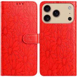 Mobigear Flowers iPhone 17 Pro Hülle Klapphülle Geldbörse - Rot