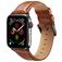 Mobigear Bologna Leder Apple Watch Armband Dornschließe - 49/46/45/44 mm - Braun