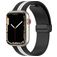 Mobigear Stripe Mag Silikon Apple Watch Armband Magnetverschluss - 49/46/45/44 mm - Schwarz / Weiß