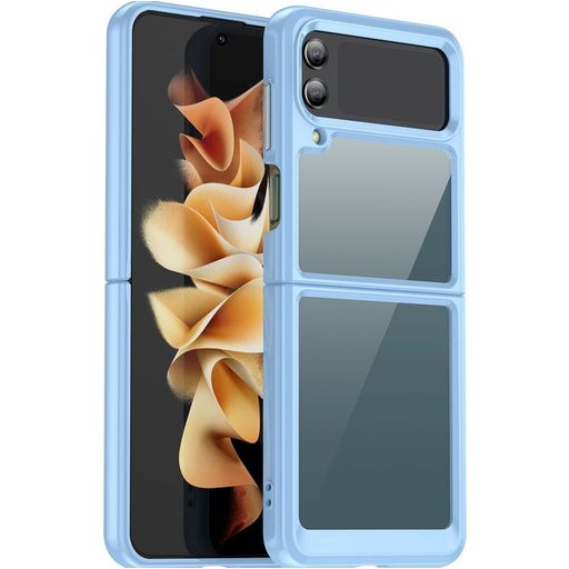 Mobigear Crystal Samsung Galaxy Z Flip 4 Hülle Hardcase Backcover - Transparent / Blau