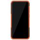 Mobigear Tire Samsung Galaxy A50 Hülle Hardcase Backcover Stoßfest mit Ständer - Schwarz / Orange