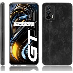Mobigear Stitch Realme GT Backcover - Schwarz