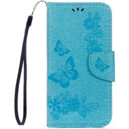 Mobigear Butterfly Samsung Galaxy S8 Hülle Klapphülle Geldbörse - Blau