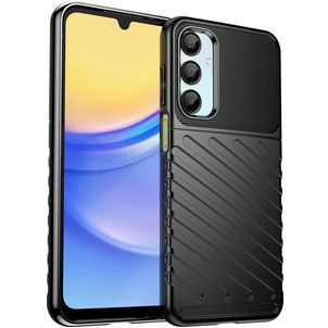 Mobigear Groove Samsung Galaxy A26 Hülle Flexibles TPU Backcover - Schwarz