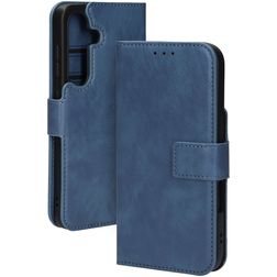 Mobiparts Classic Wallet Samsung Galaxy S25 MagSafe Hülle Klapphülle - Steel Blue