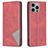 Mobigear Rhombus Slim iPhone 15 Pro Max Hülle Klapphülle - Rot