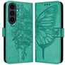 Mobigear Butterfly Samsung Galaxy S26 FE Hülle Klapphülle Geldbörse - Grün