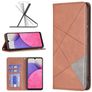 Mobigear Rhombus Slim Samsung Galaxy A33 Hülle Klapphülle - Braun