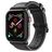Dux Ducis Business Leder Apple Watch Armband Dornschließe - 49/46/45/44 mm - Schwarz