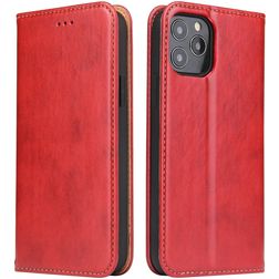 Fierre Shann Art iPhone 12 Hülle Klapphülle Geldbörse - Rot
