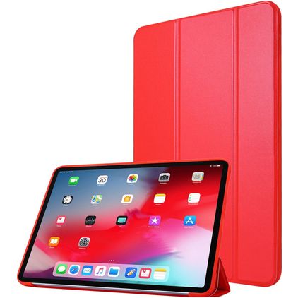 Mobigear Tri-Fold Gel iPad Pro 11 Zoll (2021) Hülle TPU,Kunstleder Klapphülle - Rot