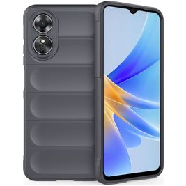 Mobigear Bumpy OPPO A17 Hülle Flexibles TPU Backcover - Charcoal