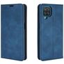 Mobigear Retro Slim Samsung Galaxy A12 Hülle Klapphülle Geldbörse - Blau