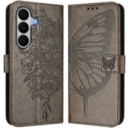 Mobigear Butterfly Samsung Galaxy A27 Hülle Klapphülle Geldbörse - Grau