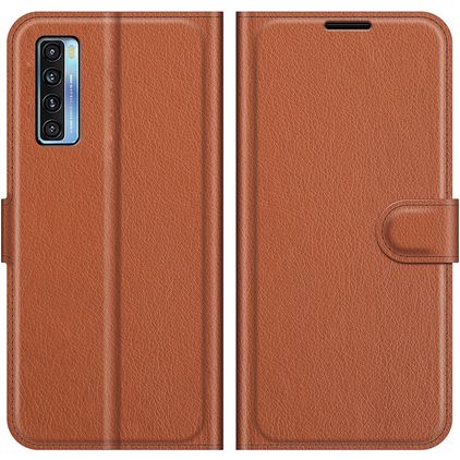 Mobigear Classic TCL 20L Hülle Klapphülle Geldbörse - Braun