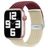 Mobigear Braided Dual Nylon Apple Watch Armband Klappschließe - 49/46/45/44 mm - Weinrot / Polarstern