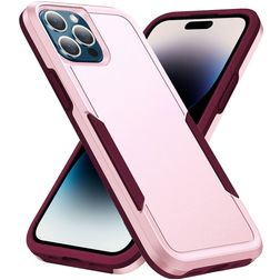 Mobigear Heavy Armor iPhone 14 Pro Hülle Hardcase Backcover Stoßfest - Pink / Lila