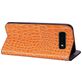 Mobigear Croco Glitter Samsung Galaxy S10 Plus Hülle Klapphülle Geldbörse - Orange