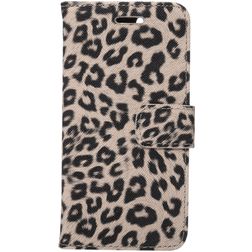 Mobigear Leopard iPhone SE (2020) Hülle Klapphülle Geldbörse - Braun