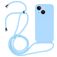 Mobigear Lanyard iPhone 15 Plus Silikon Handykette - Blau