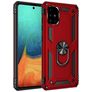 Mobigear Armor Ring Samsung Galaxy A71 Hülle Hardcase Backcover Stoßfest mit Ringhalter - Rot