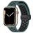 Mobigear Sport Plus Mag Silikon Apple Watch Armband Magnetverschluss - 49/46/45/44 mm - Schwarz / Grün