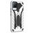 Mobigear Armor Stand Vivo V21 Hülle Hardcase Backcover Stoßfest mit Ständer - Silber