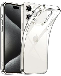 Mobigear Basics Durchsichtig iPhone 15 Pro Hülle Flexibles TPU Backcover - Transparent