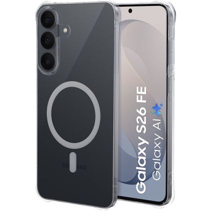 Mobiparts Classic Durchsichtig Samsung Galaxy S26 FE MagSafe Hülle Flexibles TPU Backcover - Transparent