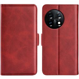 Mobigear Slim Magnet OnePlus 11 Hülle Klapphülle Geldbörse - Rot