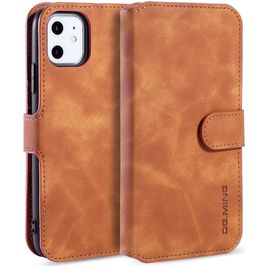 Mobigear Retro iPhone 11 Hülle Klapphülle Geldbörse - Cognac