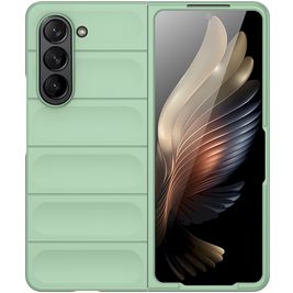 Mobigear Bumpy Samsung Galaxy Z Fold 5 Hülle Flexibles TPU Backcover - Grün