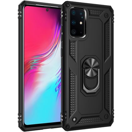 Mobigear Armor Ring Samsung Galaxy S20 Ultra Hardcase Backcover Shockproof mit Ringhalter - Schwarz