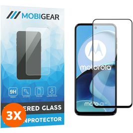 Mobigear Premium Motorola Moto G14 Panzerglas Gehärtetes Glas Displayschutz - Hüllenfreundlich - Schwarz (3er Pack)