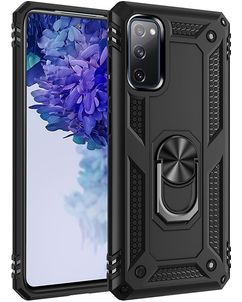Mobigear Armor Ring Samsung Galaxy S20 FE Hülle Hardcase Backcover Stoßfest mit Ringhalter - Schwarz