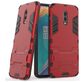 Mobigear Armor Stand OnePlus 6T Hülle Hardcase Backcover Stoßfest mit Ständer - Rot