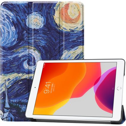 Mobigear Tri-Fold iPad 7 (2019) Hülle Klapphülle - The Starry Night