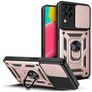 Mobigear Armor Ring Cam Slide Samsung Galaxy M53 Hülle Hardcase Backcover Stoßfest mit Ringhalter - Roségold