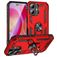 Mobigear Armor Ring iPhone 16 Hülle Hardcase Backcover Stoßfest mit Ringhalter - Rot