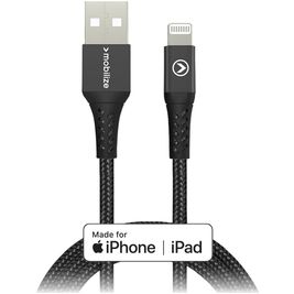 Mobilize Strong Nylon USB-A auf Apple Lightning MFI Kabel 1 Meter - Schwarz
